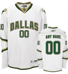 Men Women Youth Toddler White Jersey - Customized Reebok Dallas Stars Third