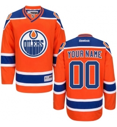 Men Women Youth Toddler Youth Orange Jersey - Customized Reebok Edmonton Oilers Third