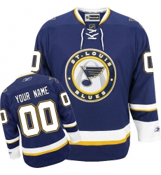 Men Women Youth Toddler Navy Blue Jersey - Customized Reebok St. Louis Blues Third  II