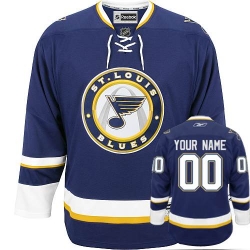 Men Women Youth Toddler Youth Navy Blue Jersey - Customized Reebok St. Louis Blues Third