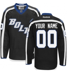 Men Women Youth Toddler Black Jersey - Customized Reebok Tampa Bay Lightning Third