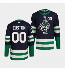 Men Women Youth Vancouver Canucks Custom Navy 2022 Reverse Retro Stitched Jersey