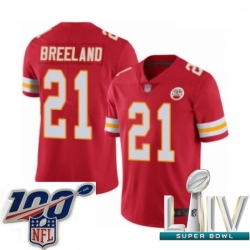 2020 Super Bowl LIV Men Kansas City Chiefs #21 Bashaud Breeland Red Team Color Vapor Untouchable Limited Player Football Jersey