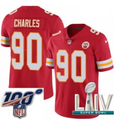 2020 Super Bowl LIV Men Nike Kansas City Chiefs #90 Stefan Charles Red Team Color Vapor Untouchable Limited Player NFL Jersey