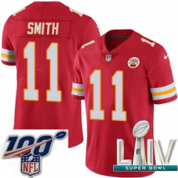 2020 Super Bowl LIV Youth Nike Kansas City Chiefs #11 Alex Smith Red Team Color Vapor Untouchable Limited Player NFL Jersey