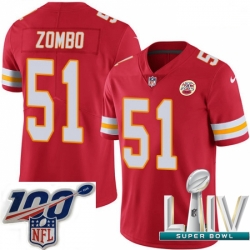 2020 Super Bowl LIV Youth Nike Kansas City Chiefs #51 Frank Zombo Red Team Color Vapor Untouchable Limited Player NFL Jersey