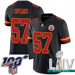 2020 Super Bowl LIV Youth Nike Kansas City Chiefs #57 Breeland Speaks Limited Black Rush Vapor Untouchable NFL Jersey