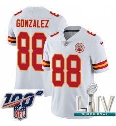 2020 Super Bowl LIV Youth Nike Kansas City Chiefs #88 Tony Gonzalez White Vapor Untouchable Limited Player NFL Jersey