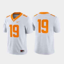 Men Tennessee Volunteers 19 White Game Jersey