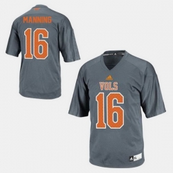 Men Tennessee Volunteers Peyton Manning College Football Gray Jersey