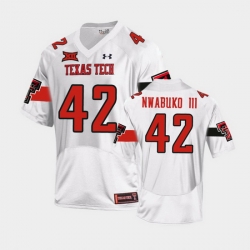 Men Texas Tech Red Raiders Chux Nwabuko Iii Replica White Football Team Jersey