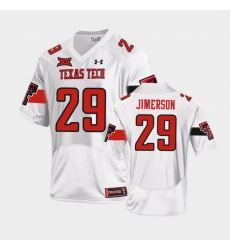 Men Texas Tech Red Raiders Kendell Jimerson Replica White Football Team Jersey