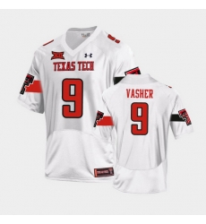 Men Texas Tech Red Raiders T.J. Vasher Replica White Football Team Jersey