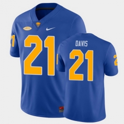 Men Pitt Panthers A.J. Davis College Football Royal Game Jersey