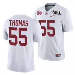 Alabama Crimson Tide Derrick Thomas White 2021 Rose Bowl Champions College Football Playoff College Football Playoff Jersey