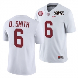 Alabama Crimson Tide Devonta Smith White 2021 Rose Bowl Champions College Football Playoff College Football Playoff Jersey