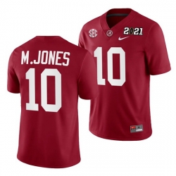 Alabama Crimson Tide Mac Jones Crimson 2021 Rose Bowl Champions College Football Playoff College Football Playoff Jersey