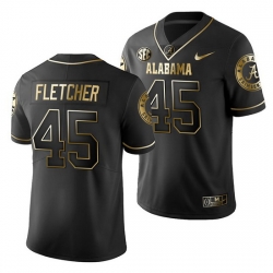 Alabama Crimson Tide Thomas Fletcher Black Golden Edition Men'S Jersey