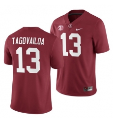 Alabama Crimson Tide Tua Tagovailoa Crimson College Football Men's Home Game Jersey