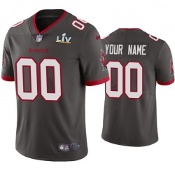 Men Custom Buccaneers Pewter Super Bowl Lv Vapor Limited Jersey