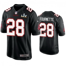 Men Leonard Fournette Buccaneers Black Super Bowl Lv Game Fashion Jersey