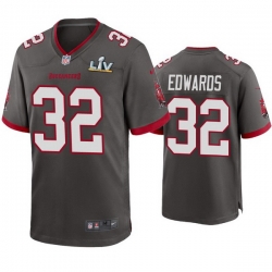 Men Mike Edwards Buccaneers Pewter Super Bowl Lv Game Jersey