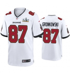 Men Rob Gronkowski Buccaneers White Super Bowl Lv Game Jersey