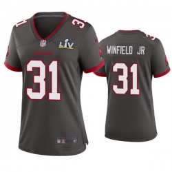 Women Antoine Winfield Jr. Buccaneers Pewter Super Bowl Lv Game Jersey