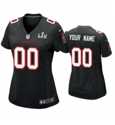 Women Custom Buccaneers Black Super Bowl Lv Game Fashion Jersey