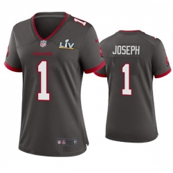 Women Greg Joseph Buccaneers Pewter Super Bowl Lv Game Jersey