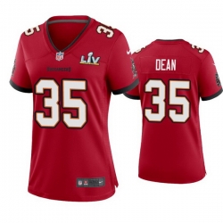 Women Jamel Dean Buccaneers Red Super Bowl Lv Game Jersey