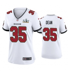 Women Jamel Dean Buccaneers White Super Bowl Lv Game Jersey