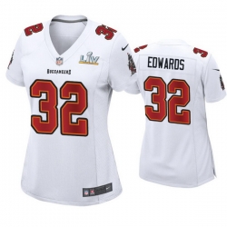 Women Mike Edwards Buccaneers White Super Bowl Lv Game Fashion Jersey