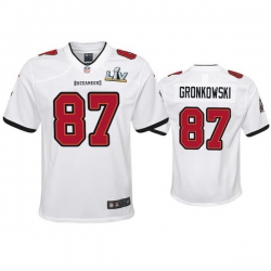 Youth Rob Gronkowski Buccaneers White Super Bowl Lv Game Jersey