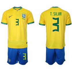 Men FIFA 2022 Brazil Soccer Jersey 032