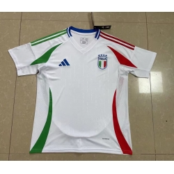 Italy Away White Columbia Yellow 2024 Soccer Jersey