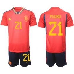 Men FIFA 2022 Spain Soccer Jersey 003