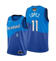 bucks brook lopez blue 2021 nba finals bound jersey