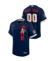 Men's Oakland Athletics Custom #00 Navy 2021 MLB All-Star Game Jersey