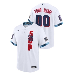 Men's San Diego Padres Custom #00 White 2021 MLB All-Star Game Jersey