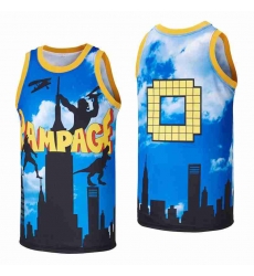 0# RAMPAGE BASKETBALL JERSEY blue RED