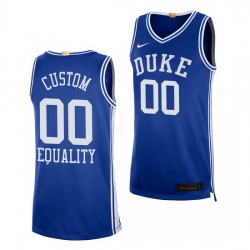 Duke Blue Devils Custom Blue Equality Social Justice Men Jersey