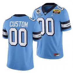 North Carolina Tar Heels Custom Blue 2021 Duke'S Mayo Bowl Cfp Jersey