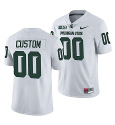 Michigan State Spartans Custom White College Football Men Jersey