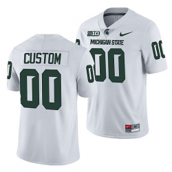 Michigan State Spartans Custom White College Football Men Jersey