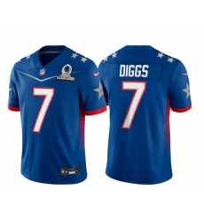 Men 2022 NFL Pro Bowl Dallas Cowboys #7 Trevon Diggs NFC Blue Jersey