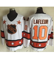 1972-81 NHL All-Star #10 Guy Lafleur White CCM Throwback Stitched Vintage Hockey Jersey