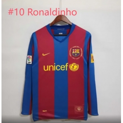 Men Barcelona #10 Ronaldinho Soccer Jersey