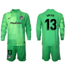 Men Atletico de Madrid Long Sleeve Soccer Jerseys 502