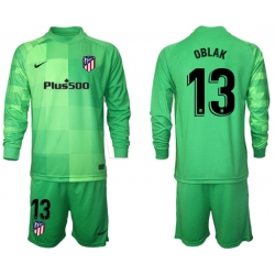 Men Atletico de Madrid Long Sleeve Soccer Jerseys 502